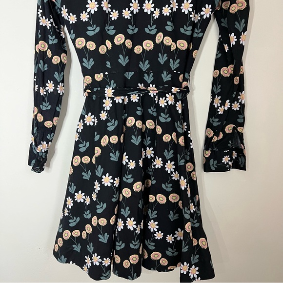 BODEN KITTY SHIRT DRESS BLACK FLORAL SIZE 2 - Picture 12 of 12